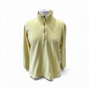 Columbia Women’s XL Yellow 1/4 Zip Pullover Sweatshirt 100% Cotton Casual Wear